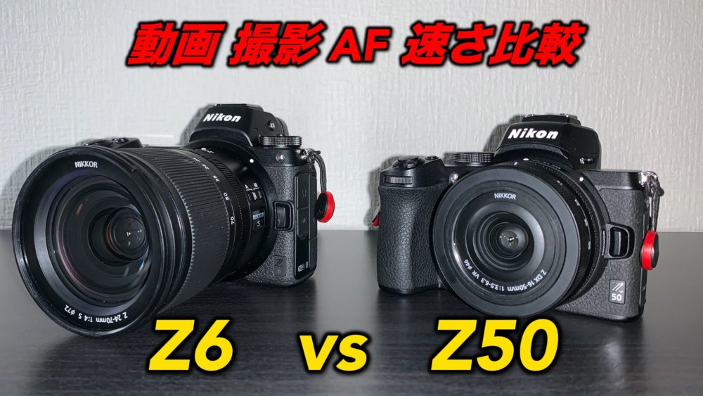 Nikon Z6 vs Z50 AF-F 動画撮影時のオートフォーカス性能比較